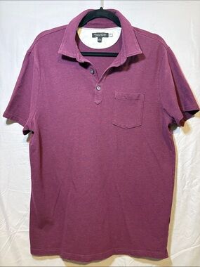 Banana Republic Performance Pique Men's Polo Shirt - Plum/Burgundy